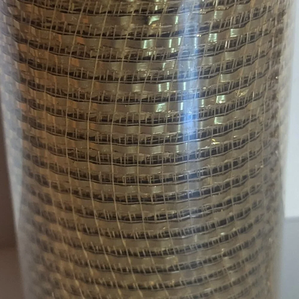 NWT Metallic Gold Mesh Extra Wide Christmas Ribbon Michaels Holiday Crafts Decor